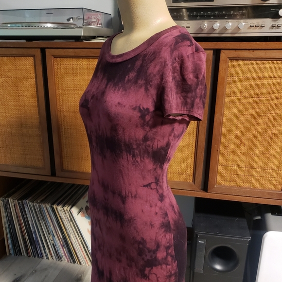 Poetry Brand Magenta Tie Dye T Shirt Dress SZ Med - Picture 3 of 6